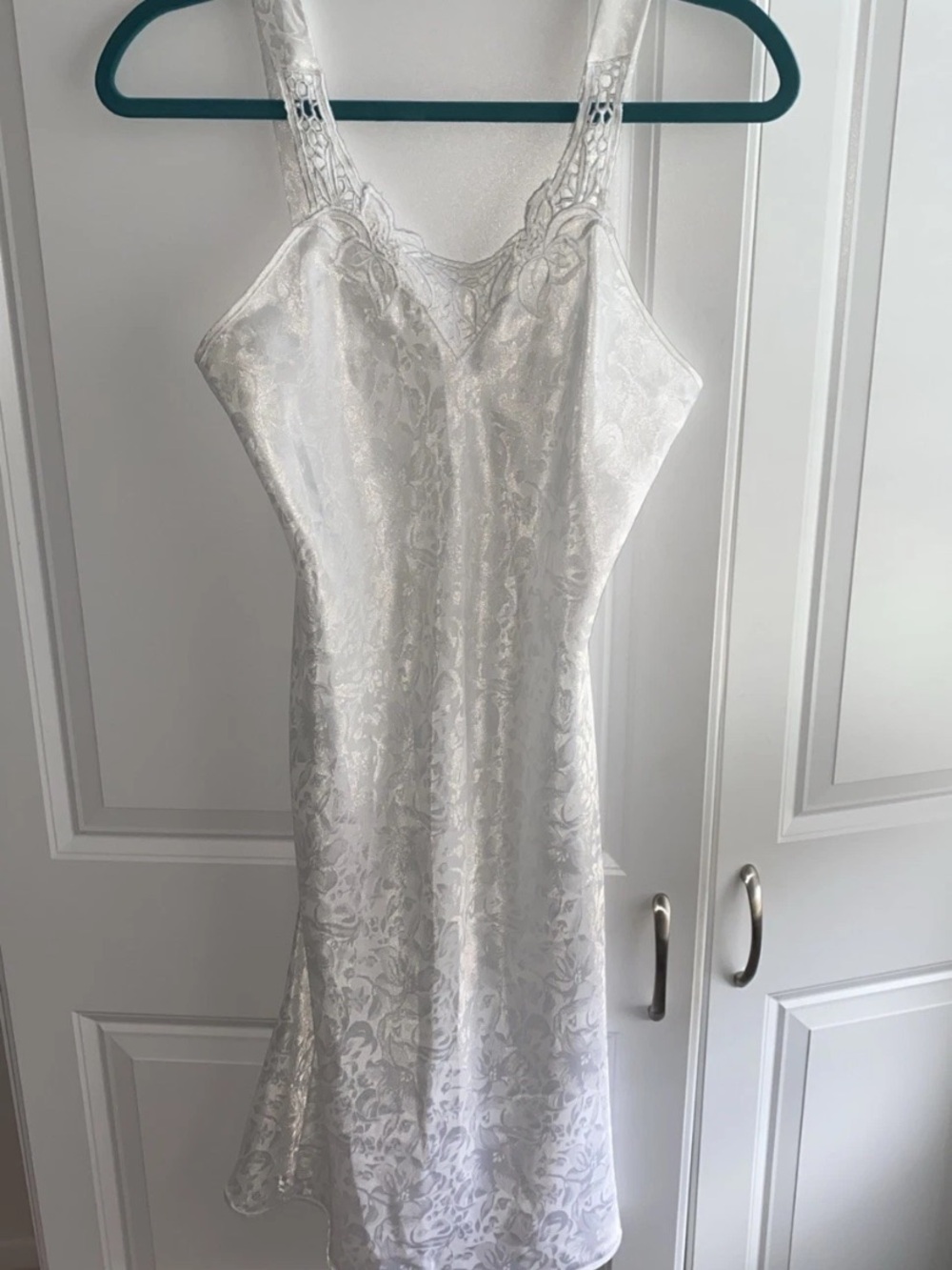 Erika Taylor Vintage lingerie‎ nightgown White Small USA Made